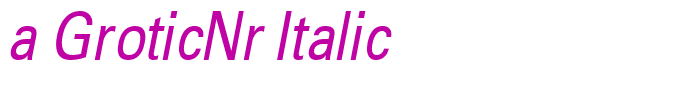 a GroticNr Italic